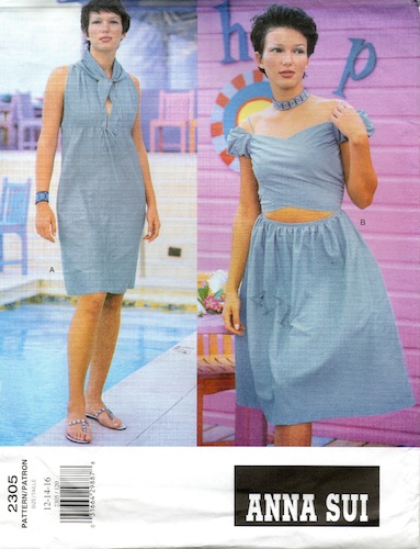 1990s Anna Sui dress pattern - Vogue 2305