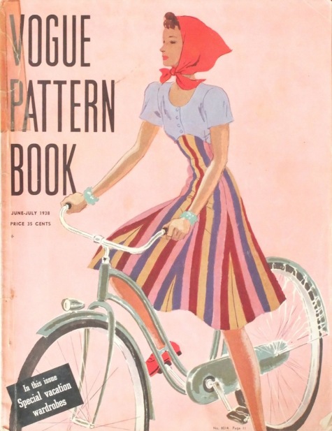 Late 1930s Vogue Pattern Book with cycling illustration