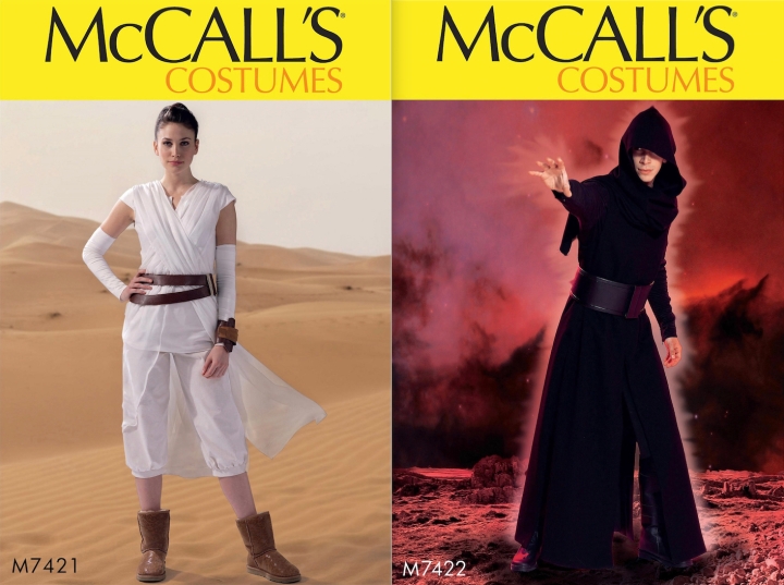McCall's The Force Awakens patterns - M7421 and 7422 (Rey and Kylo Ren)
