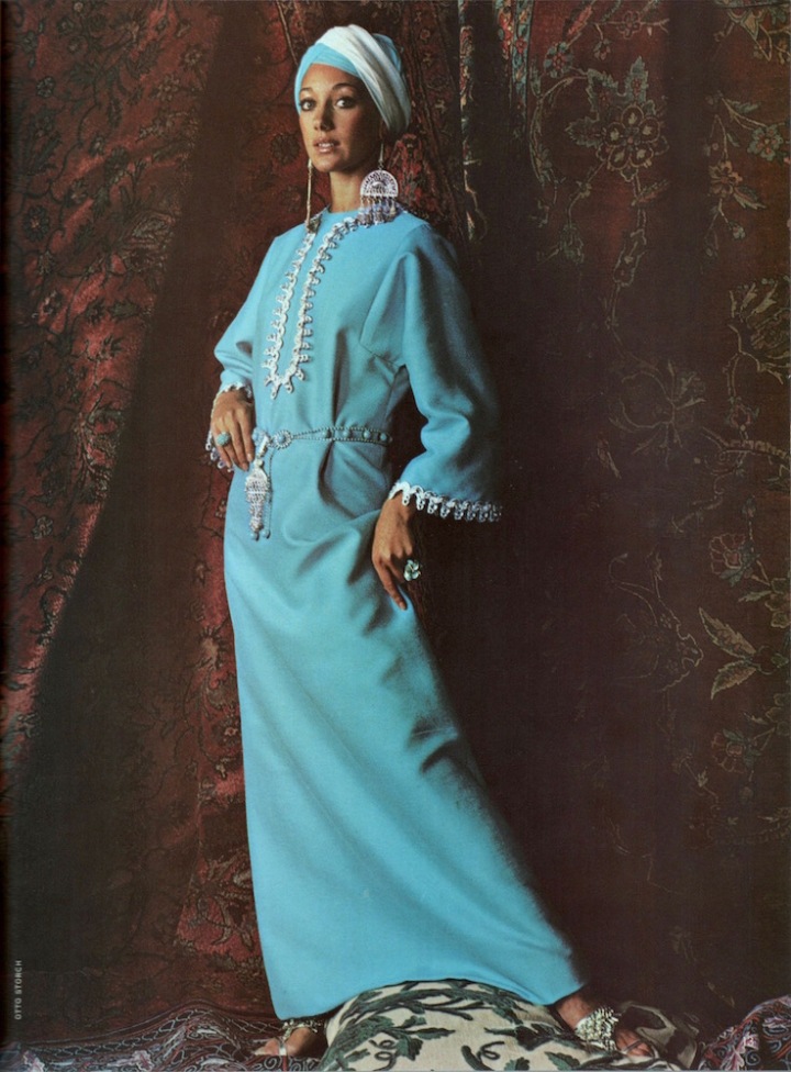 Marisa Berenson in Vogue 7827 caftan 1970