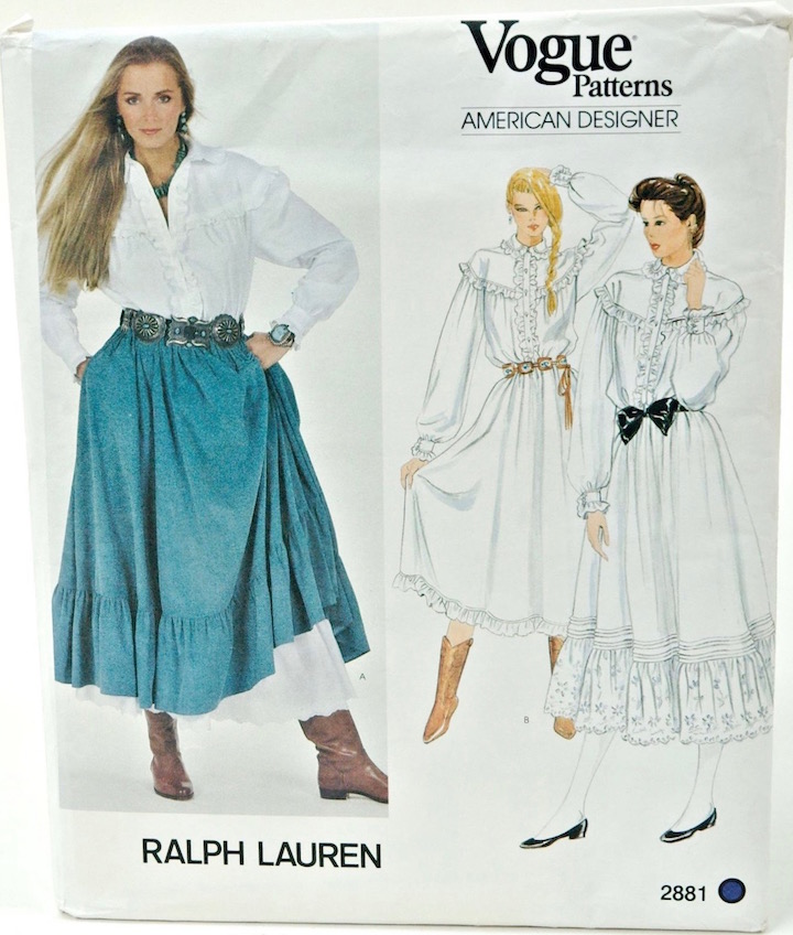 1981 Santa Fe Ralph Lauren dress pattern Vogue 2881