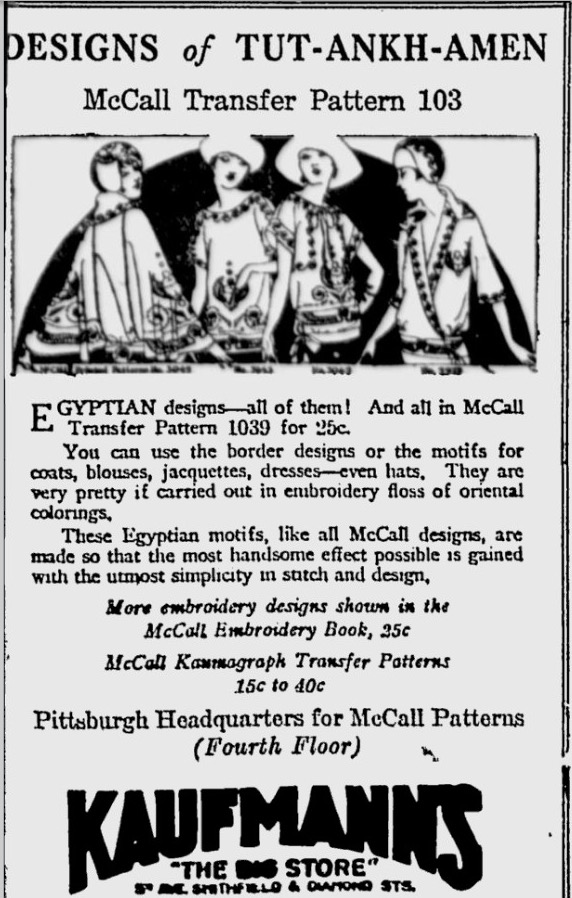 Egyptian transfer - Pittsburgh Press 13 May 1923 p150